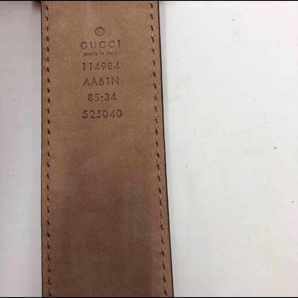 Gucci leather red belt monogram print